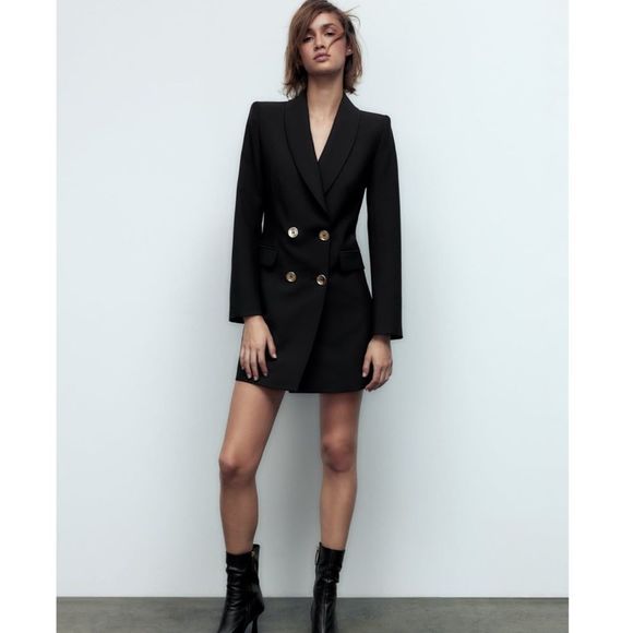Zara Jackets & Blazers - ZARA DOUBLE BREASTED LONG BLAZER NWT L